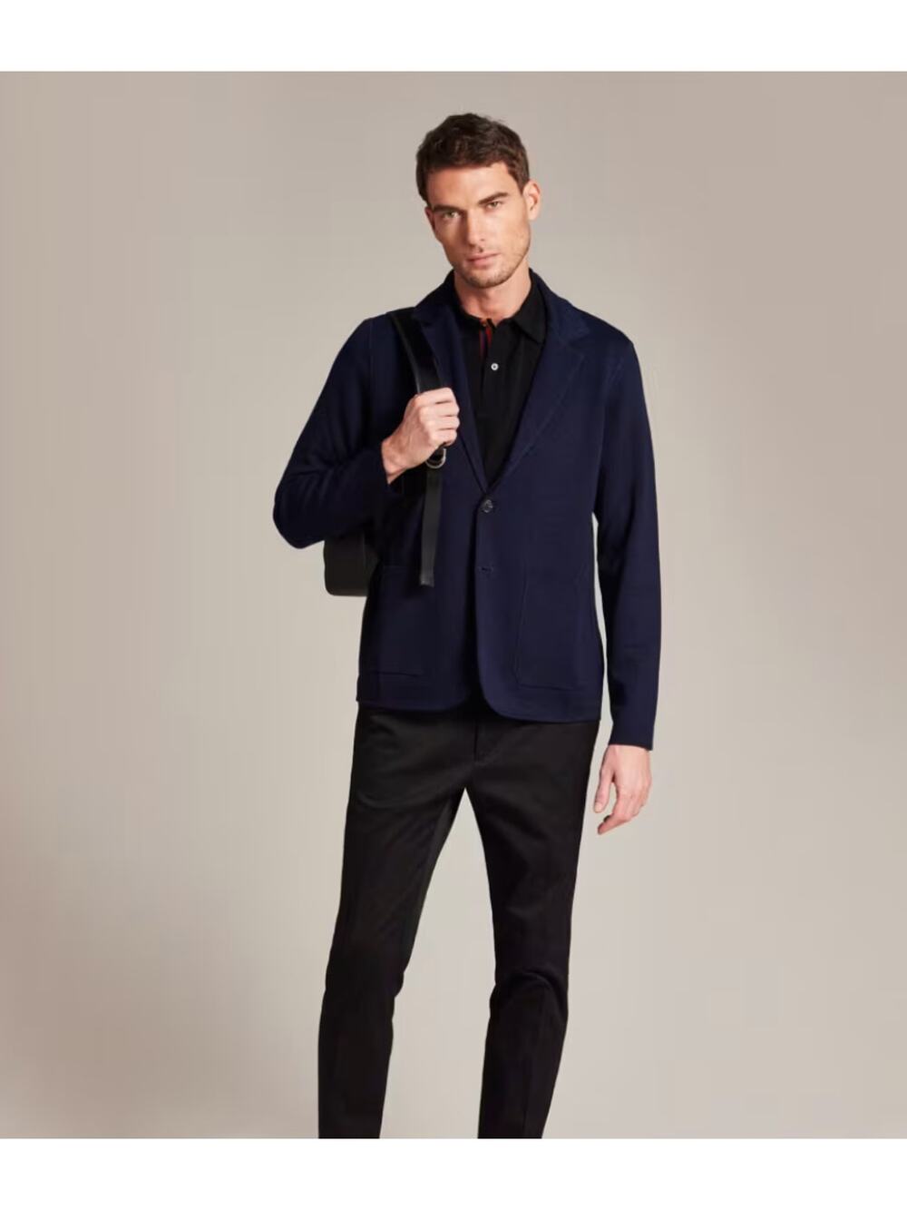 Paul Smith Dray Navy Merino Wool Cardigan Blazer Size Large